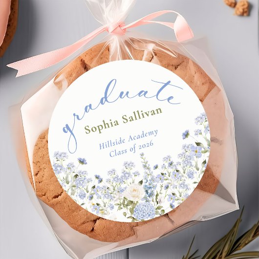 Wildflower Bloom Graduation Party ラウンドシール