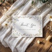 Wildflower Bloom Vintage Floral Bridal Shower サンキューカード