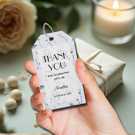 Wildflower Blue Boy Baby Shower Thank You Favor ギフトタグ