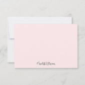 Wildflower Blush Pink サンキューカード (裏面)