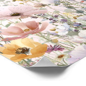 Wildflower Blush Pink ブライダルシャワー ポスター (角)