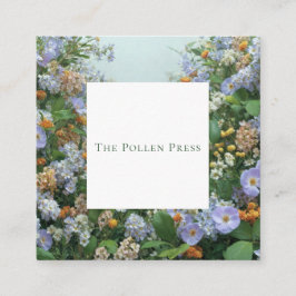 Wildflower Bohemian Square Frame Rustic Floral スクエア名刺