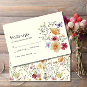 Wildflower Bohoエレガント RSVPカード