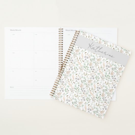 Wildflower Boho オーダーメイド 名前入り  プランナー手帳 (ディスプレー)