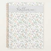 Wildflower Boho オーダーメイド 名前入り プランナー手帳 (正面)