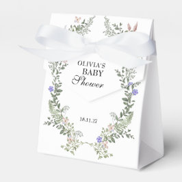 Wildflower Boho グリーン 性別フリー ベビーシャワー  フェイバーボックス