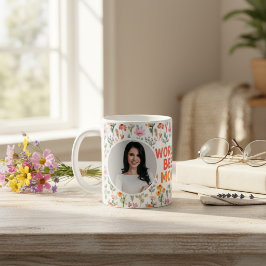 Wildflower Boho 世界で一番のママ 写真入りマザーズデーマグカップ コーヒーマグカップ