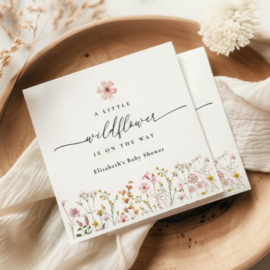 Wildflower Boho Baby Shower スタンダードカクテルナプキン