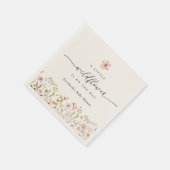 Wildflower Boho Baby Shower スタンダードカクテルナプキン (角)