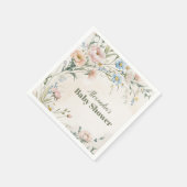 Wildflower Boho Baby Shower スタンダードカクテルナプキン (角)