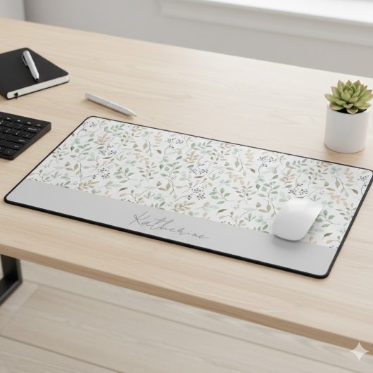 Wildflower Boho Custom Custom Name デスクマット