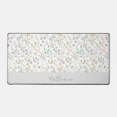 Wildflower Boho Custom Custom Name デスクマット (正面)