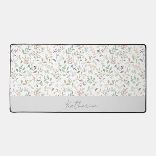 Wildflower Boho Custom Custom Name  デスクマット (正面)