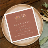 Wildflower Boho Fall Floral Custom Wedding スタンダードカクテルナプキン