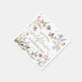 Wildflower Boho Floral Birthday Napkin スタンダードカクテルナプキン (角)