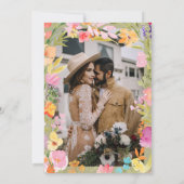Wildflower Boho garden summer floral photo wedding 招待状 (裏面)