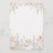 Wildflower Boho Garden Wedding Invitation 招待状 (裏面)