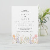 Wildflower Boho Garden Wedding Invitation 招待状 (スタンド正面)