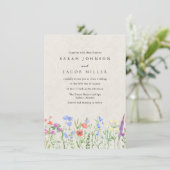 Wildflower Boho Garden Wedding Invitation 招待状 (スタンド正面)