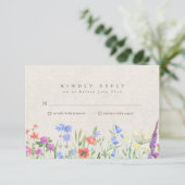 Wildflower Boho Garden Wedding RSVP  (スタンド正面)