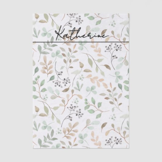 Wildflower Boho Name 薄葉紙 (正面)