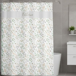  Wildflower  Boho Personalized シャワーカーテン