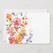 Wildflower Boho Rustic Floral Elegant Wedding セーブザデート (裏面)