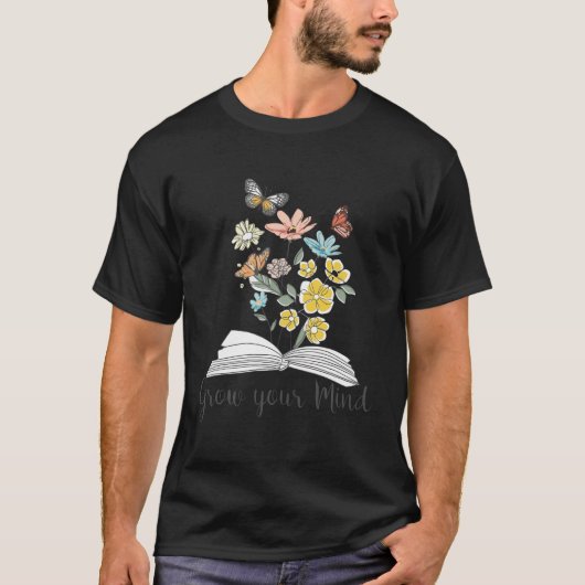 Wildflower BookのMo読を育て前向きる Tシャツ (正面)