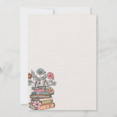 Wildflower Book Themed First Chapter Birthday サンキューカード (裏面)