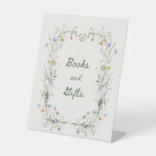 Wildflower Books and Gifts Baby Shower Table Sign 台座サイン (正面)
