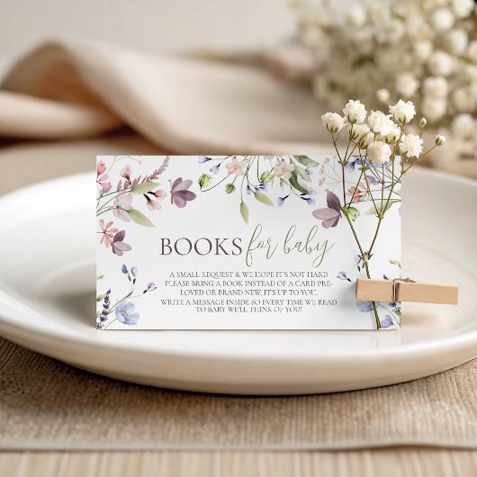 Wildflower Books for Baby Card エンクロージャーカード
