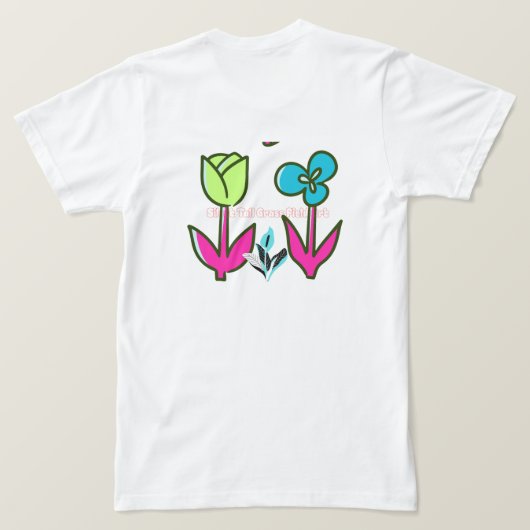 Wildflower Botanical Art - Nature Illustration  Tシャツ (デザイン裏面)