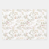 Wildflower botanical baby shower ラッピングペーパーシート (正面)