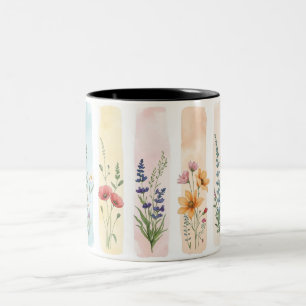 Wildflower Botanical Coffee Mug ラベンダー デイジー ツートーンマグカップ