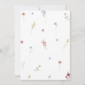 Wildflower Botanical Floral Wedding Invitation 招待状 (裏面)