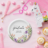 Wildflower Botanical Graduation Party ペーパープレート (パーティー)