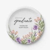 Wildflower Botanical Graduation Party ペーパープレート (正面)