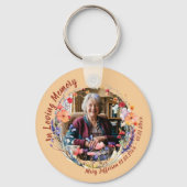 Wildflower Botanical Memorial Photo Keychain キーホルダー (正面)