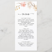 Wildflower Botanical Spring Garden Wedding メニュー (正面)