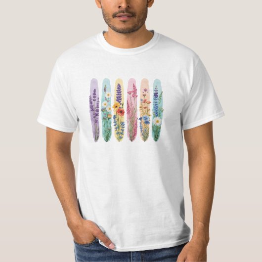 Wildflower Botanical Sweatshirt | 水彩フラワーデザイン Tシャツ (正面)