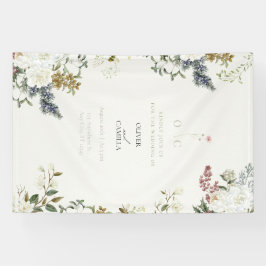 Wildflower Botanical Wedding Banner  横断幕