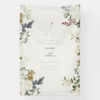 Wildflower Botanical Wedding Banner  横断幕
