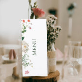 Wildflower Botanical Wedding Menu Card メニュー