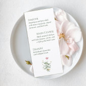 Wildflower Botanical Wedding Menu Card メニュー