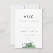 Wildflower Botanical Wedding RSVP Card (正面)