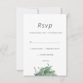 Wildflower Botanical Wedding RSVP Card