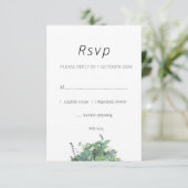 Wildflower Botanical Wedding RSVP Card (スタンド正面)