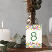 Wildflower Botanical Wedding Table Number Card テーブルナンバー