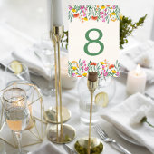 Wildflower Botanical Wedding Table Number Card テーブルナンバー
