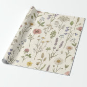 Wildflower Botanical Wrapping Paper ラッピングペーパー (アンロールド)
